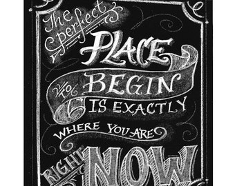 Custom Personalized Original Chalkboard Art Poster