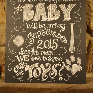 Chalkboard Art Sign Wedding Signage size Large Unframed 16 x 20 image 6