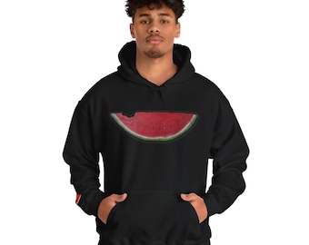 Sweatshirt watermeloenliefhebber gezellig strand zomerplezier, uniseks sweatshirt met capuchon, cadeau voor watermeloenliefhebbers, cadeau strandliefhebber, zomer