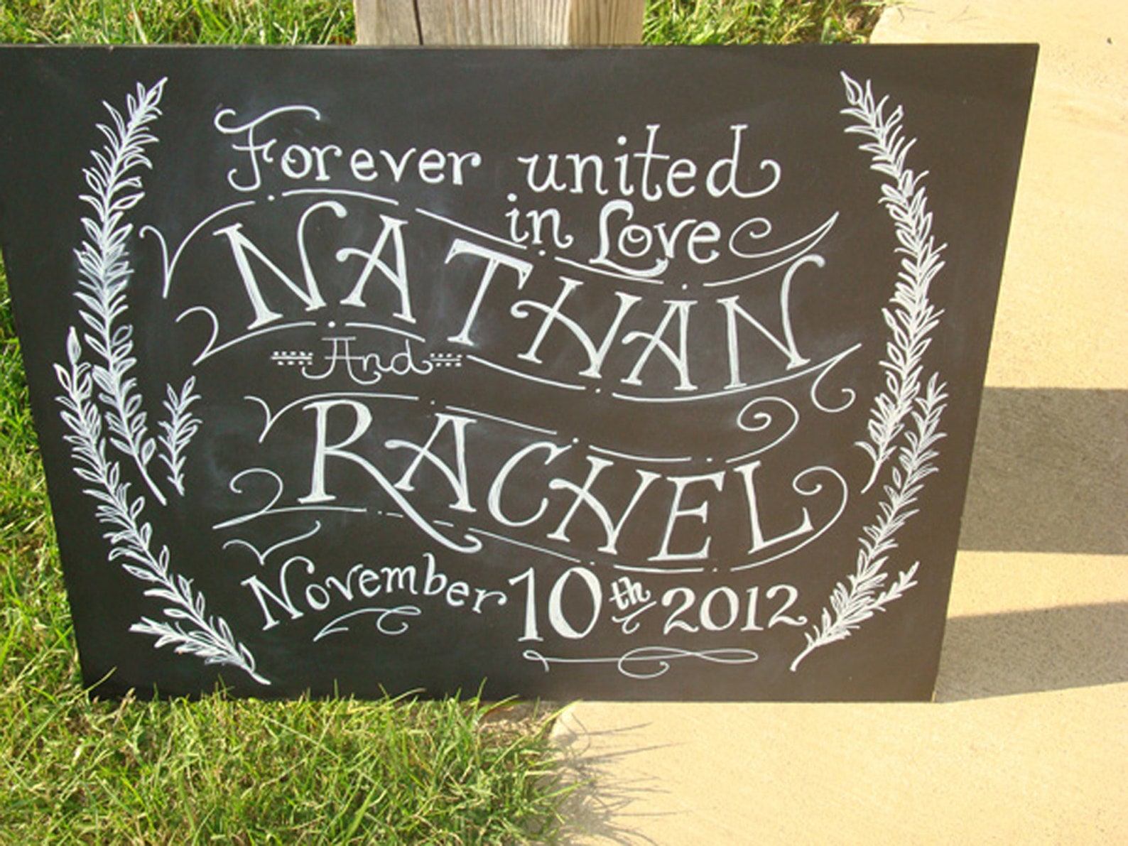 Chalkboard Art Sign for Your Wedding or Event Unframed 12 X 16 Etsy