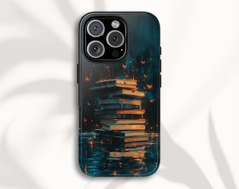 Buch Handyhülle, Dark Academia Cover für iPhone, Samsung und Google Pixel