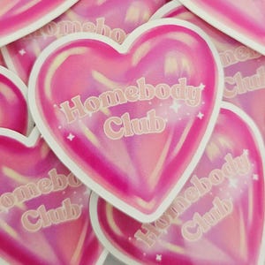 Adesivo in vinile Homebody Club / Adesivo introverso