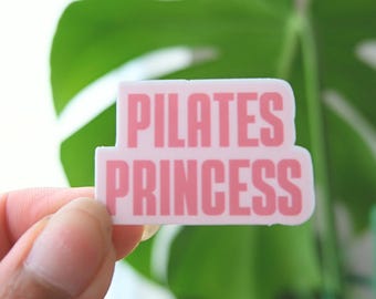 Pilates Princess Vinyl Sticker: Water-Resistant Workout Decal