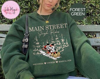 Main Street Christmas Sweatshirt: Vintage Sleigh Ride Crewneck