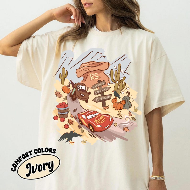 Blixten McQueen höst-T-shirt – Disney Cars pumpalapp-T-shirt bild 3