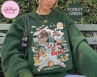 Disney Christmas Sweatshirt, Mickey and Friends Holiday Crewneck