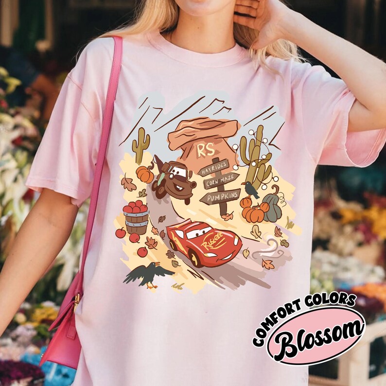 Blixten McQueen höst-T-shirt – Disney Cars pumpalapp-T-shirt bild 2