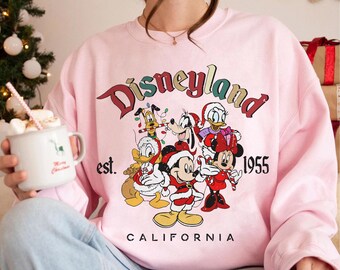 Disneyland Christmas Sweatshirt: Mickey & Friends Holiday Crewneck