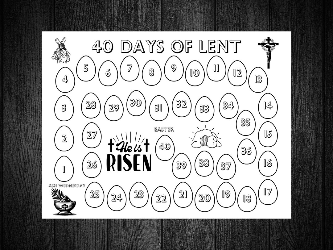 40 Days of Lent, Catholic Lent Activities, Lent Printables for Kids ...