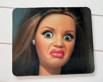 Mousepad funny meme, funny barbie meme, unhinged  barbie mouse pad