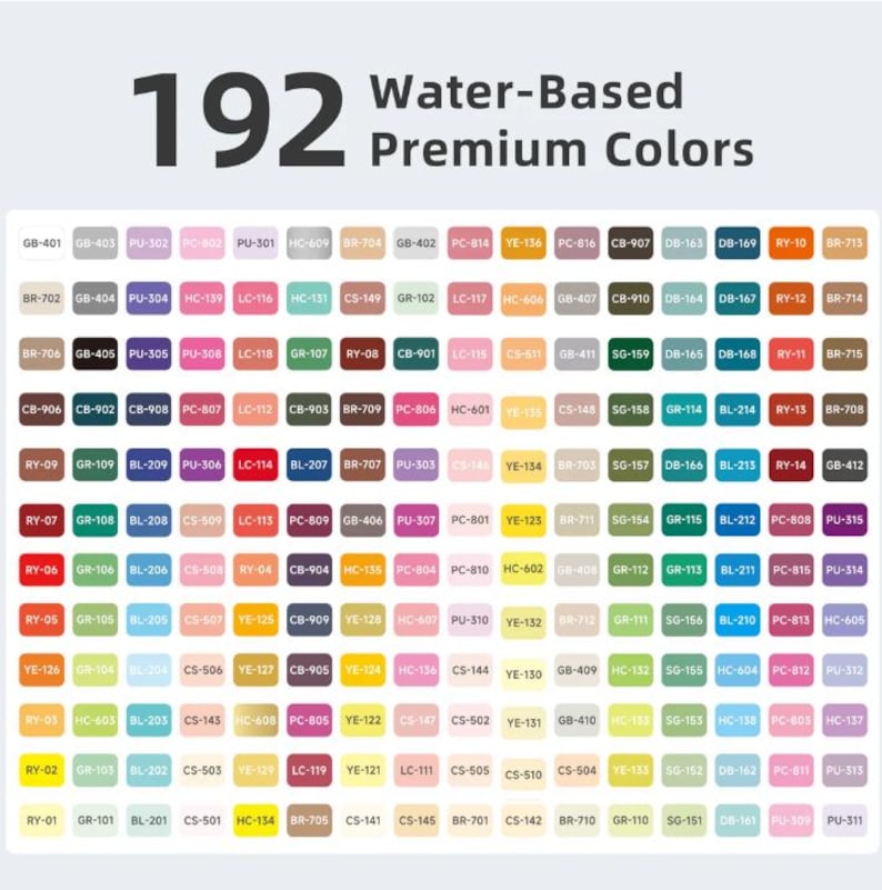 LANGUO Acrylic Paint Marker Set: 288/240/192/96 Colors, Soft Brush Tips, Portable Bag 192