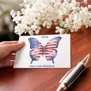 Cartes postales 4x6 "Obtenez le droit de vote" papillon