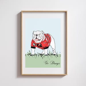 UGA Bulldog Digital Print
