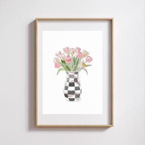 Vaso di tulipani stampa digitale