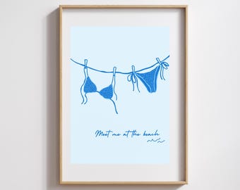 Meet Me At The Beach Digital Print