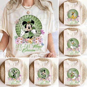 Mouse  and Friends Cartoon Flower Garden Festival Let The Magic Blossom   PNG, Mouse  and Friends Epcot  Png, Disney Floral Epcot Trip Pngs