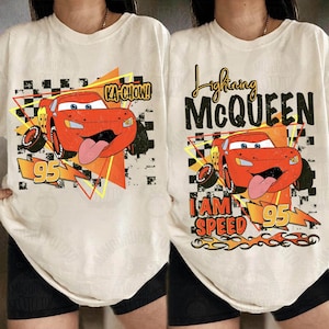 I am Speed Png, Retro Lightning McQueen Cars Png, Think Fast Png, Boy Kids Gift Png, Disney  Vacation Kid Png