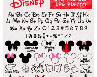 Mouse Alphabet SVG, Mouse Font SVG, Cartoon Font SVG, Letters Svg, Customize Gift Svg, Printable Design, Customizable Gift Svg, ttf, Svg.