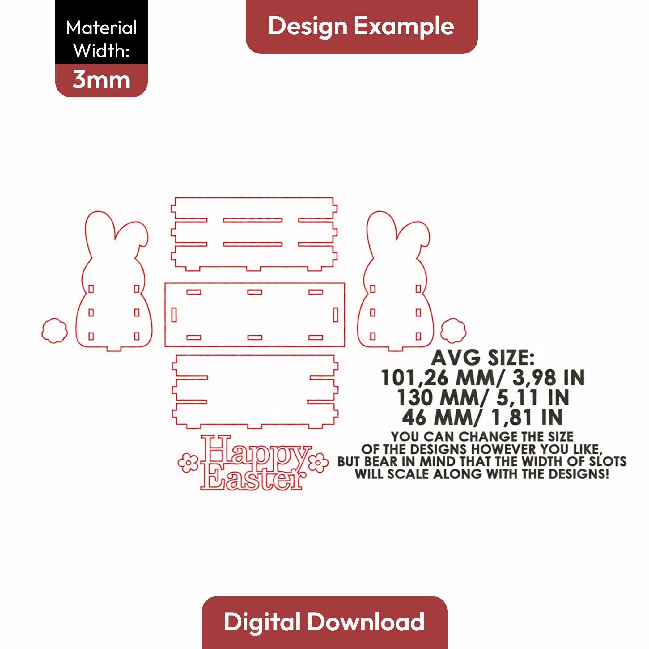3D Laser Cut Easter Basket SVG Bundle: Vector Designs. - Etsy