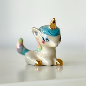 MYSTICAL UNICORN Porcelain Figurine / Desk Decor Apartment Statue / Consultation Decor / Magical Collection Handmade Ceramic Gift for friend