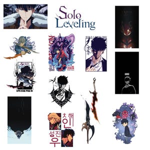 Sofortiger Anime SVG Bundle Download | Kawaii & Silhouette Manga Kunst | Japanischer Anime-Vektorgrafik, SVG, PNG für Solo-Nivelling-Svg-Fans