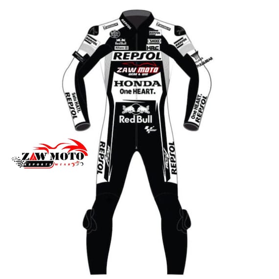 Marc Marquez Leather Motorcycle Racing Suit: Cowhide Motorbike Suit