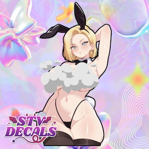 Anime Lewd Waifu glanzend vinyl autosticker – Sexy NSFW-bumpersticker, waterdichte Itasha JDM anime-meisjesticker voor auto, raam en laptop