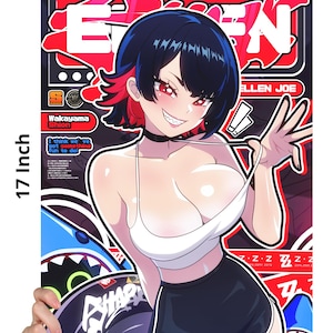 Benutzerdefinierte Anime Poster, Kawaii Anime Art, Sexy Anime Wanddekor, personalisierte Otaku Geschenk, Anime Fan Art, Wandposter