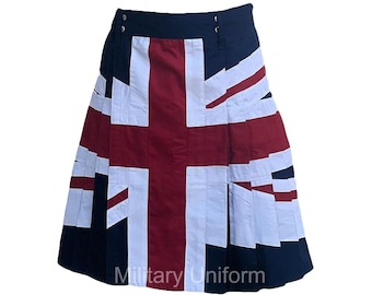 Men's UK Flag Utility Kilt: Handmade Cotton Cargo Kilt