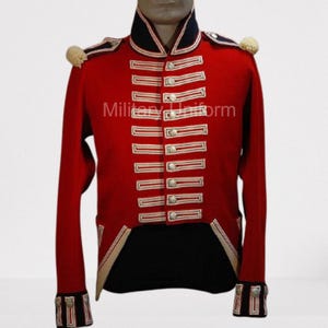 Men British Regiment Jacket, 8th Foot Regt Jacket, Royal Sergeant Jacket, British Regt Coat, Red Wool Regimental uniform Jacket