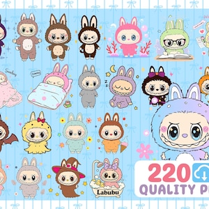 220 Labubu Mega Bundle PNG, Labubu Character Png, Labubu PNG, Birthday Labubu Birthday Png Sublimation, Labubu Character Design