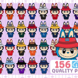 Bundle 150+ Labubu PNG, Labubu Character Png, Labubu PNG, Birthday Labubu Birthday Png Sublimation, Labubu Character Design, Digital File