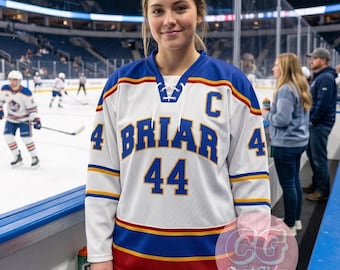 Custom Briar University Hawks Jersey, Off Campus Inspired Hockey Jersey, Personalized Fan Apparel