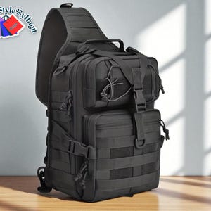 Men&#39;s Sling Chest Bag | Outdoor Rucksack for Hiking & Camping | Lightweight Crossbody Travel Gear | Waterproof Storage Pack
