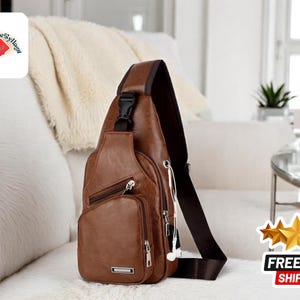 Canvas Crossbody Sling Bag für Herren | Outdoor-Reisen Brusttasche | Vielseitige Messenger Fanny Pack | Geschenk für Sie oder Ihn