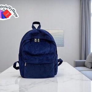 Sac à dos unisexe en velours côtelé | sac à dos de poche fonctionnel | Porte-école spacieux | fourre-tout à bandoulière | Idée cadeau pour enfants et adolescents