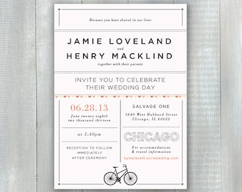 Modern Cycle PDF Invitation Set