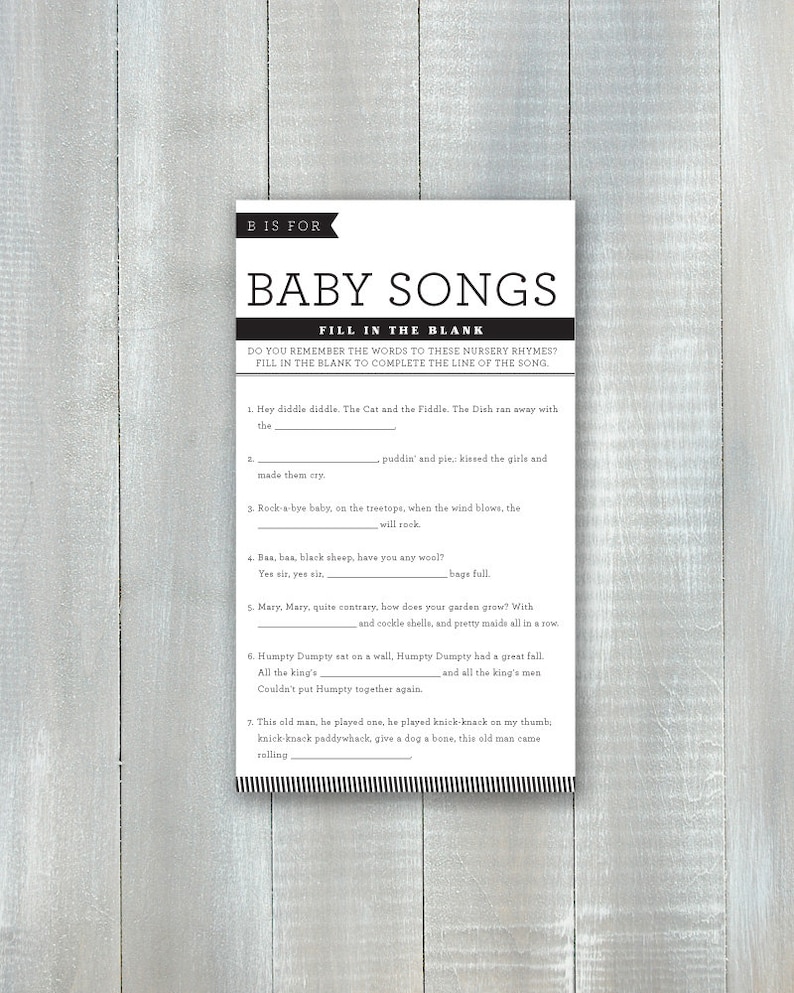 Baby Songs Game PDF image 1