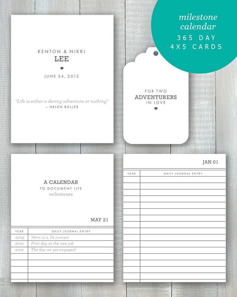 Milestone Calendar PDF Etsy