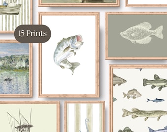 Fishing Nursery Wall Art – Vintage Wooden Boat Print – Boys Room Decor (Digital Download)