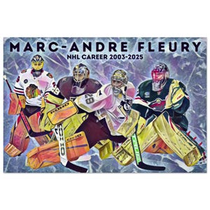 Marc-Andre Fleury Poster NHL Hockey Poster Fleury Fans Chicago Penguins fleury Stanley Cup Hockey Goalie Wall Decor Hockey Posters
