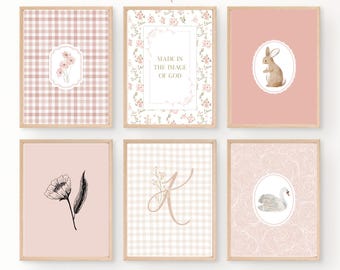 Vintage Nursery Wall Art Girl Set Nursery Bundle Vintage Girl Room Art Prints Nursery Gallery Wall Printable Nursery DIGITAL DOWNLOAD