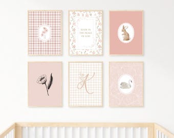 Vintage Nursery Wall Art Girl Set Nursery Bundle Vintage Girl Room Art Prints Nursery Gallery Wall Printable Nursery DIGITAL DOWNLOAD