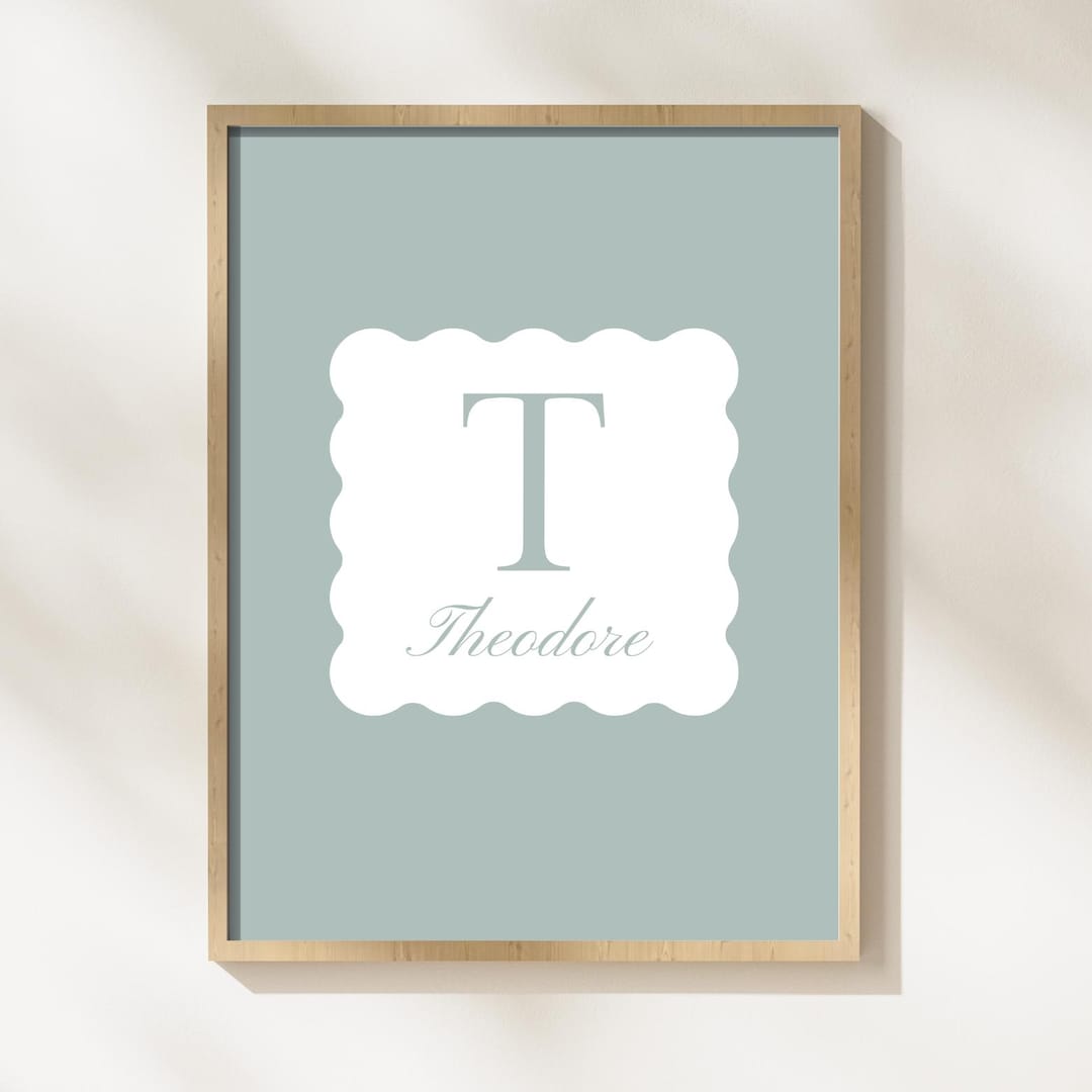 Custom Baby Name Print | Personalized Nursery Wall Art | Birth Stat ...