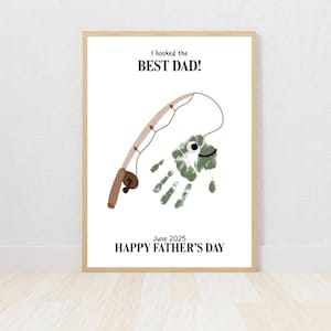 Father's Day Handprint Craft | Gift For Dad | Father's Day Craft Printable | Best Dad Gift | Fishing Craft | Father's Day Printable