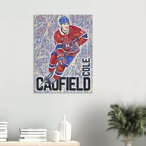 Cole Caufield Hockey Poster NHL Montreal Canadians montreal canadiens, NHL, hockey, digital art, hockey poster