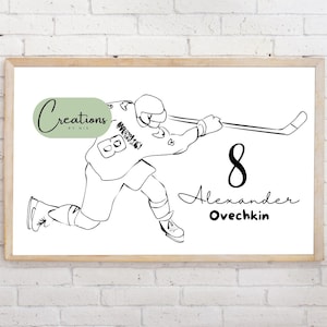 Alexander Ovechkin Drawing: Hockey Art Print for Capitals Fans (Digital Download)