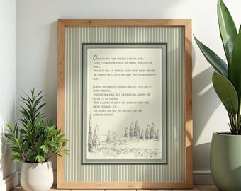 Long Live Boyhood Poem Print – Cottagecore Nursery Wall Art – Adventure Themed Boys Room Decor – Vintage Storybook Baby Boy Nursery Print