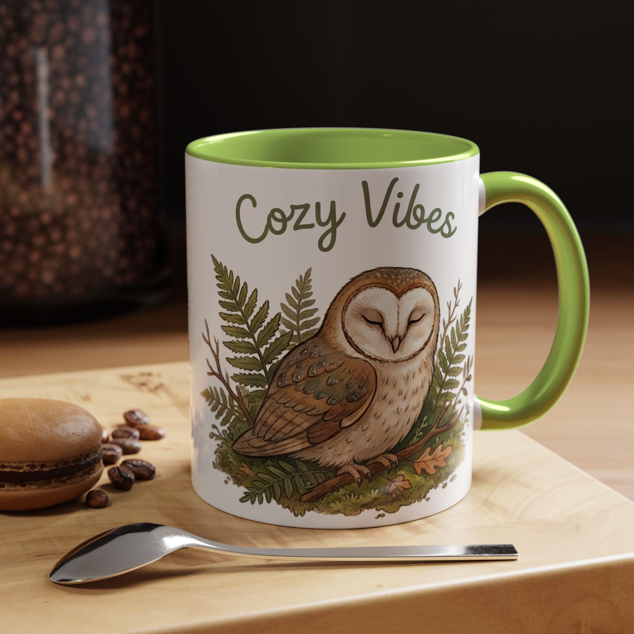 Whimsical Owl Mug | Autumn Woodland Coffee Cup | Illustrated Fall Gift for Her