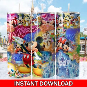 Gobelet skinny Mickey Mouse PNG, Dlsney Cartoon Mouse & Friends Tumbler, Mickey Tumbler Wrap Sublimation Png téléchargement immédiat